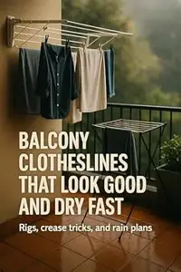 Balcony Clotheslines That Look Good and Dry Fast : Rigs, crease tricks, and rain plans