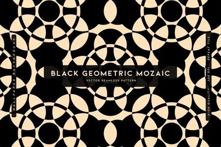 EE - Black Geometric Mozaic HDPXLVY