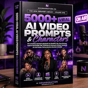 Viral AI Video Prompts & Characters Bible | Creator Book | Cinematic Content Guide (Digital Download): 800 pages packed