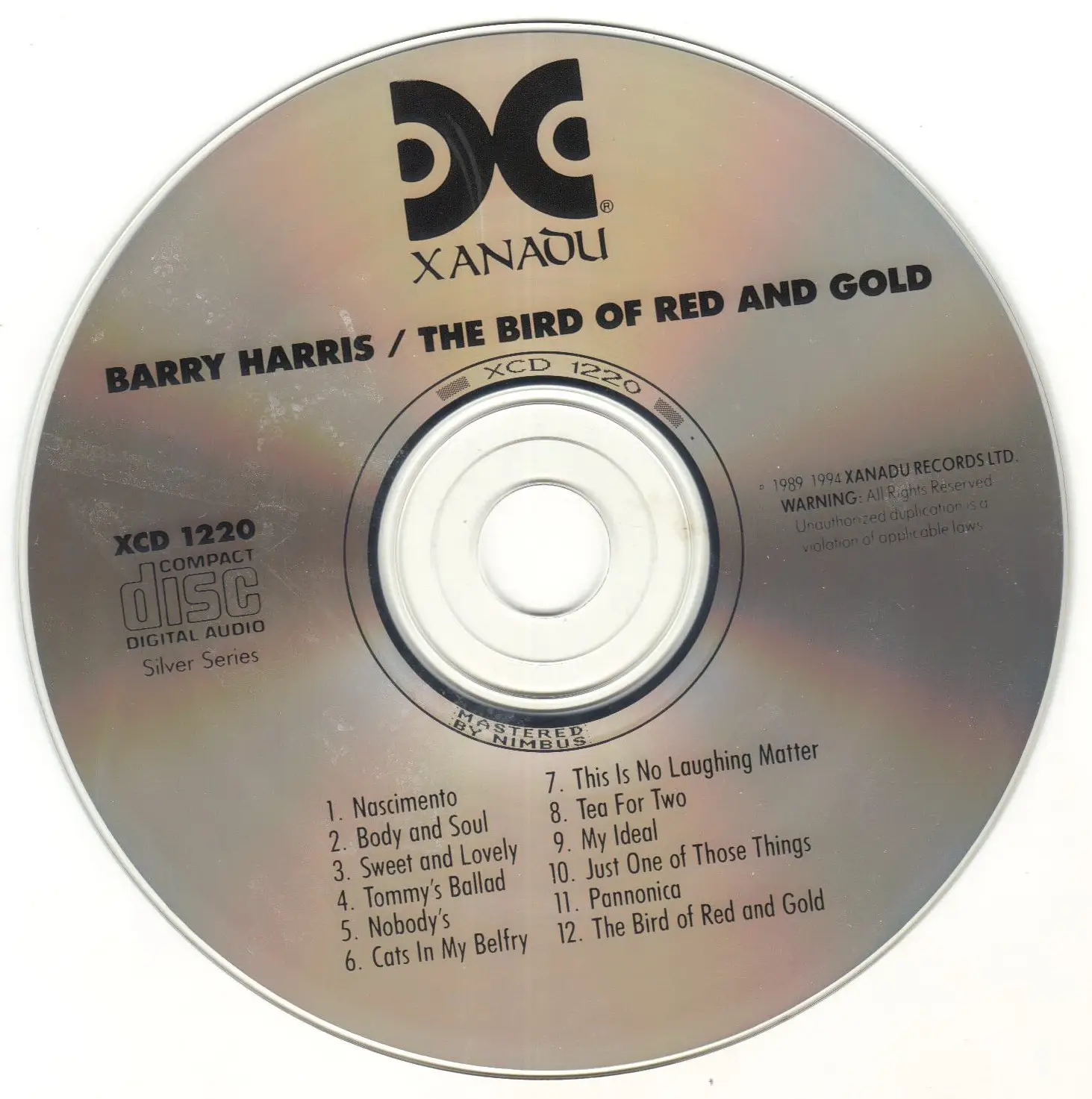 Barry Harris - The Bird Of Red And Gold (1979) {Xanadu Records XCD 1220 rel 1994}