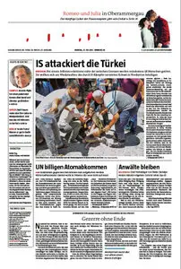 Tageszeitung TAZ vom 21 Juli 2015