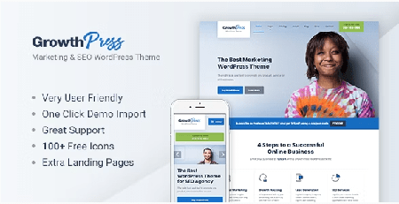 GrowthPress v1.6.3 - Marketing and SEO WordPress Theme NULLED