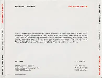 Jean-Luc Godard - Nouvelle Vague (1997, ECM New Series # 1600/01) [RE-UP]