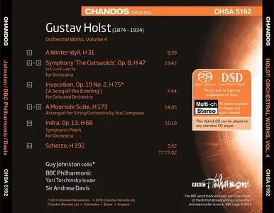 Sir Andrew Davis, BBC Philharmonic - Gustav Holst: Orchestral Works, Volume 4 (2018)