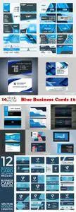 Vectors - Blue Business Cards 16