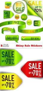 Vectors - Shiny Sale Stickers