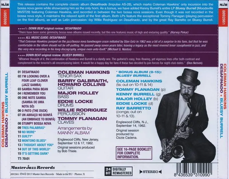 Coleman Hawkins - Desafinado + Bluesy Burrell (2013) {Mater Jazz}