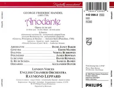 Raymond Leppard, English Chamber Orchestra, Janet Baker - George Frideric Handel: Ariodante (1994)