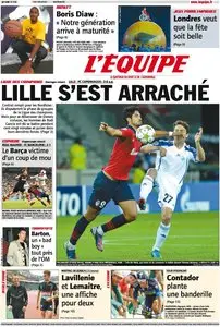 L'Equipe Edition du Jeudi 30 Aout 2012