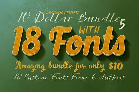 DealJumbo - 10 Dollar Bundle Vol.5 - 18 Custom Fonts