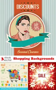 Vectors - Shopping Backgrounds