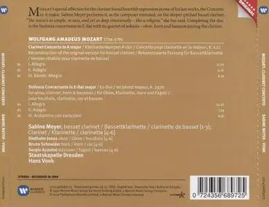 Sabine Meyer - Mozart: Clarinet Concerto, Sinfonia Concertante (1997) Re-Up