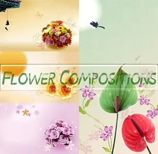 Backgrounds for Photoshop - Flower Compositions