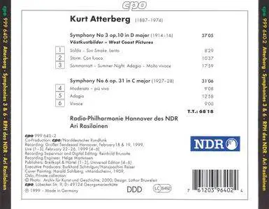 Kurt Atterberg - Symphonies 3 & 6 (1999) (Ari Rasilainen) {CPO}
