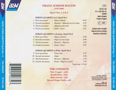 The Lindsays - Joseph Haydn: String Quartets Op. 64 Nos. 1, 2 & 3 (2001)