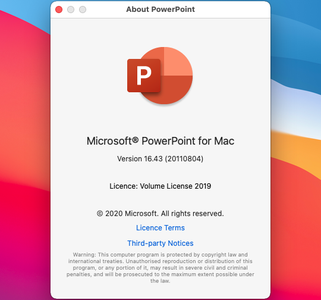 Microsoft PowerPoint 2019 for Mac v16.44 VL Multilingual