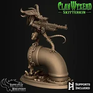 Battle Yak Miniatures - Clan Wyzerd Skitterkin - Shadowkin  3D Print