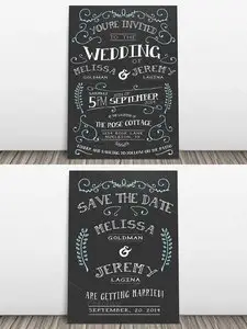 CreativeMarket Wedding Invitation Suite