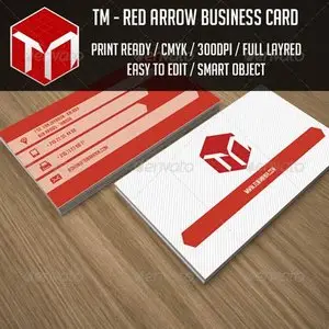 GraphicRiver Red Arrow Business Card
