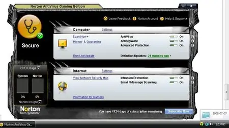 Norton Internet Security & Norton 360 & Norton Antivirus With new Trial Reset. Tested 07-07-2009