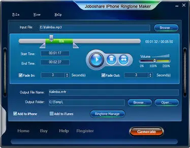 Joboshare iPhone Ringtone Maker 1.2.1 build 0812 