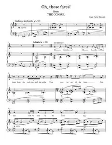 Oh, Thoses Faces! - Gian Carlo Menotti (Piano Vocal)