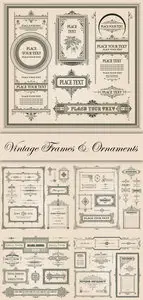 Vintage Frames & Ornaments Vector