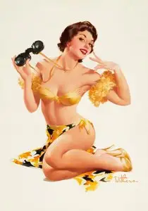 Pin-up art by Ted Withers