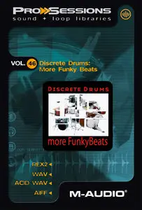 M-Audio Pro Sessions Vol 46 Discrete Drums More Funky Beats AIFF REX2 WAV ACID