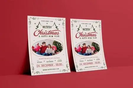 Merry Christmas Flyer Template 3TPUEQD