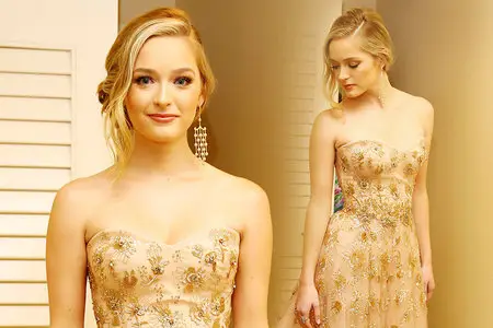 Greer Grammer - Backstage for the Golden Globes with L'Oreal Paris in LA January 2015