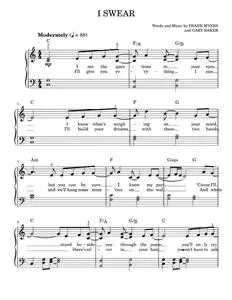 I Swear - All-4-One, John Michael Montgomery (Easy Piano)
