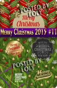 Merry Christmas Designs 2015 #11 - Stock Vector