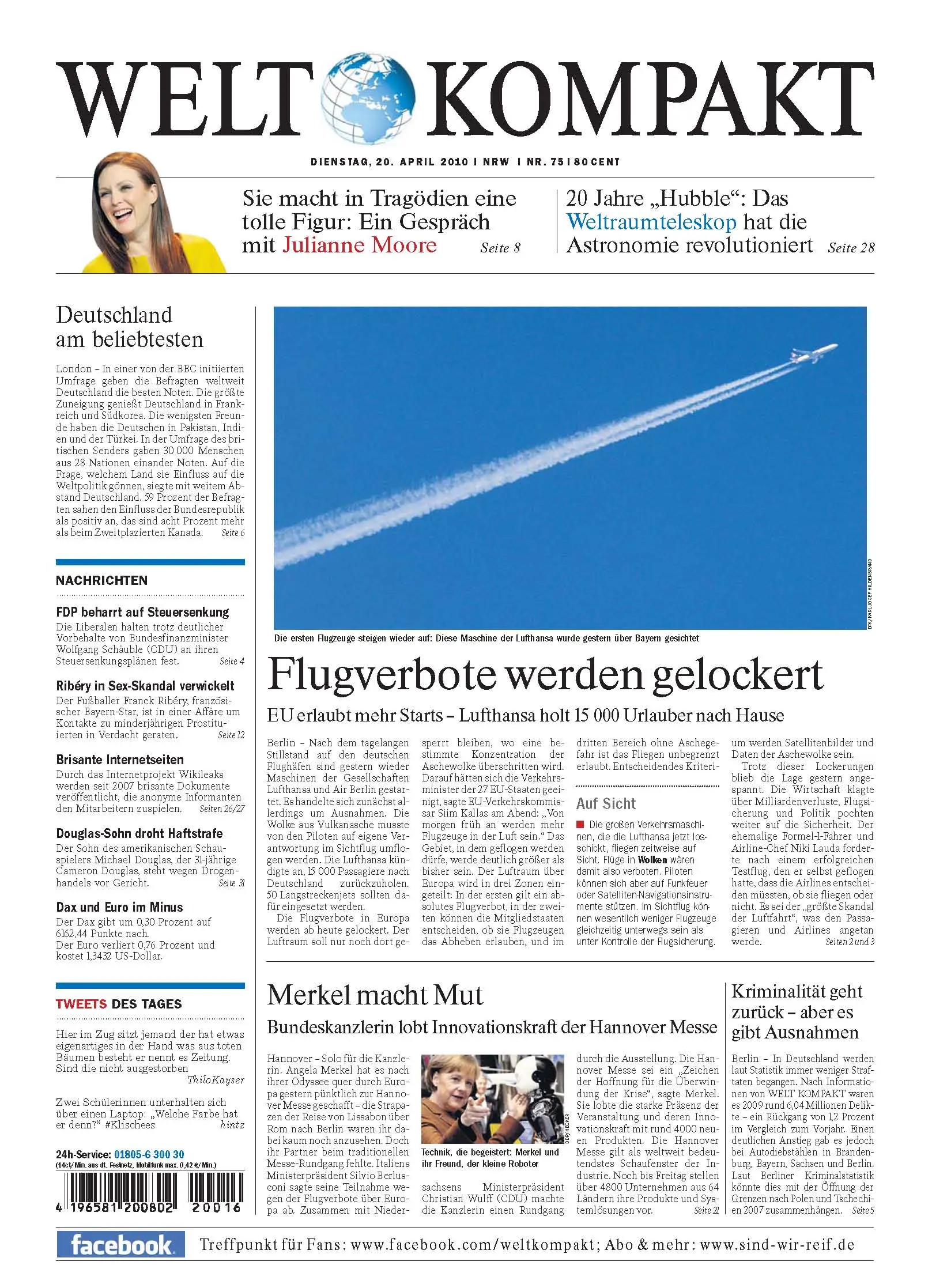 Die Welt kompakt vom 20. April 2010