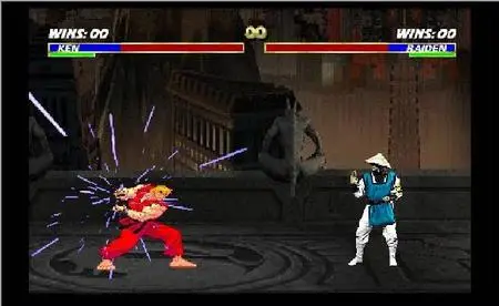 Ken and Raiden in a SUPER FIGHT!!!!
