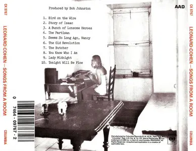Leonard Cohen - Songs from a Room (1969)