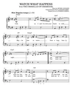 Watch What Happens - Michel LeGrand (Easy Piano)