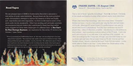 Frank Zappa - Road Tapes, Venue #1 (2012) {2CD Vaulternative Records VR 20122 rec 1968}