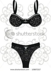 Vector black lingerie