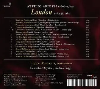 Filippo Mineccia, Ensemble Odyssee & Andrea Friggi - Ariosti: London – Arias for Alto (2016)