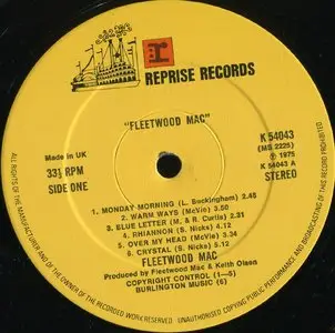  Fleetwood Mac ‎– Fleetwood Mac {Original UK} Vinyl Rip 24/96