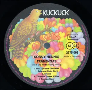 Sonny Hennig - Tränengas (Kuckuck 2375 008) (GER 1971) (Vinyl 24-96 & 16-44.1)