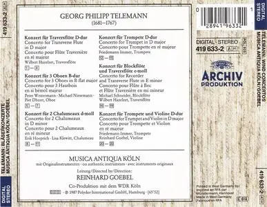 Reinhard Goebel, Musica Antiqua Köln - Georg Philipp Telemann: Bläserkonzerte / Wind Concertos (1987)