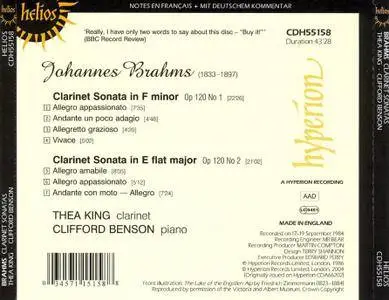 Thea King, Clifford Benson - Johannes Brahms: Clarinet Sonatas (1986) Reissue 2004