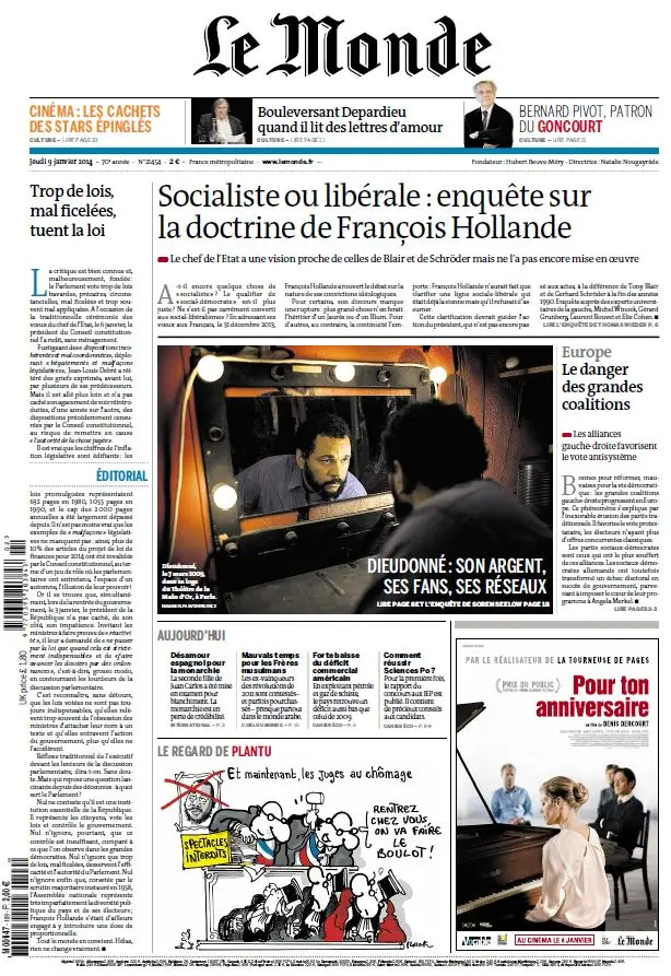 Le Monde & Suppléments du Jeudi 9 Janvier 2014