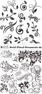 Vectors - Swirl Floral Ornaments 29