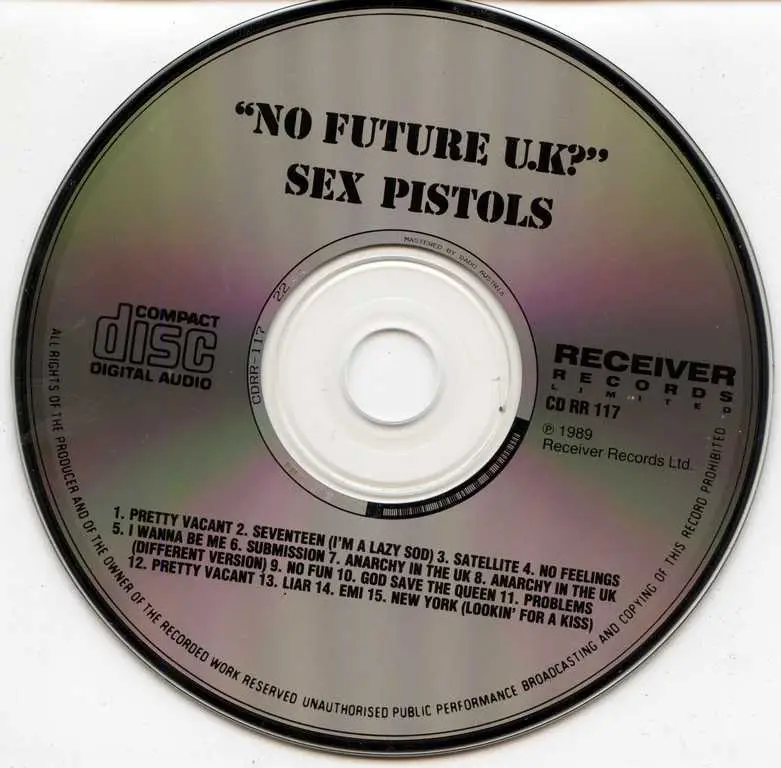 Sex Pistols No Future U K 1977 {1989 Reissue