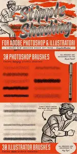 CreativeMarket - Stipple Shading Brushes for PS & AI