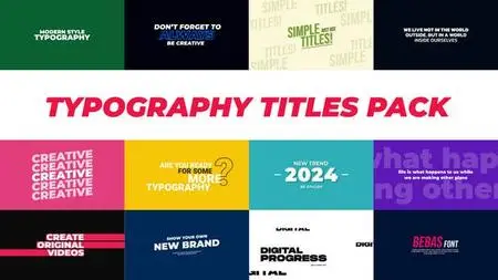 Typography Titles Pack / AE 51555894