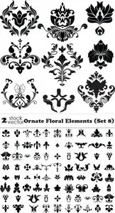 Vectors - Ornate Floral Elements (Set 8)